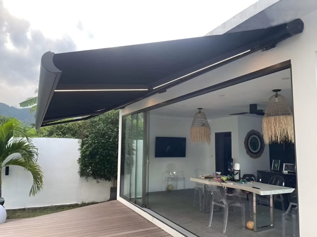 folding arm awning